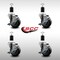 Service Caster 3.5'' SS Thermoplastic Rubber Swivel 1-1/2'' Expanding Stem Caster Set with Brake, 4PK SCC-SSEX20S3514-TPRB-TLB-112-4 - alternate 2